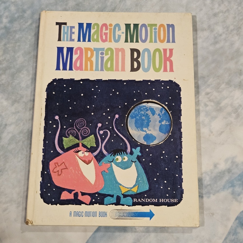 Vintage The Magic Motion Martian Book Random House Retro Space‎ Kids Book